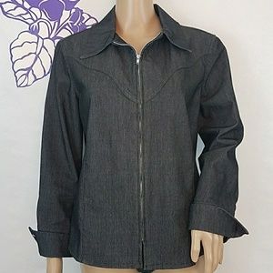 French dressing front zippered denim jacket. 0241